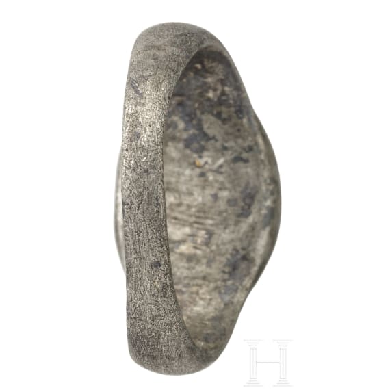 Silberner Ring mit Gemme, r&ouml;misch, 2. - 3. Jhdt.