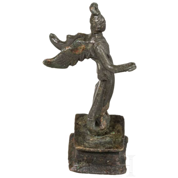 Bronzestatuette der Siegesg&ouml;ttin Victoria, r&ouml;misch, 2. - 3. Jhdt.