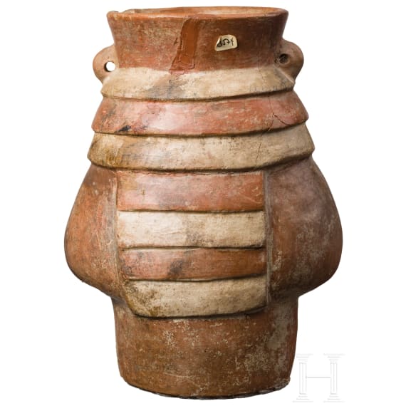 A Moche head vessel, Peru, 1st half 1st millenium AD
