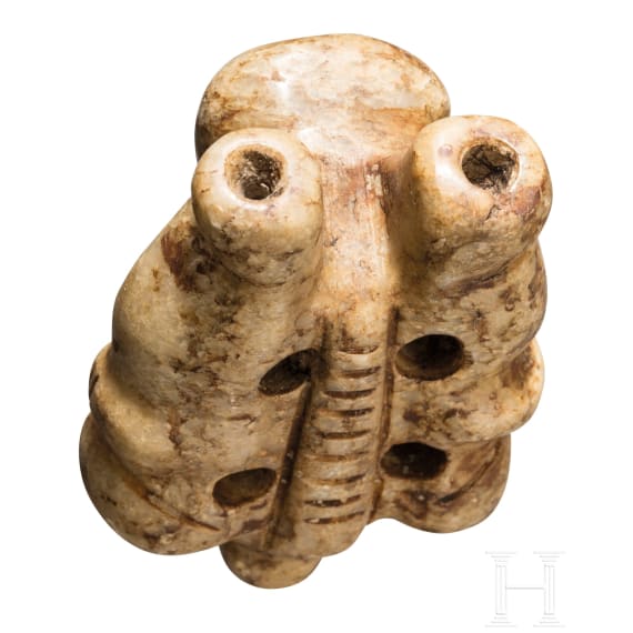 Ein Cohoba-Sauger in anthropomorpher Gestalt, Taino-Kultur, Karibik, 11. - 15. Jhdt.