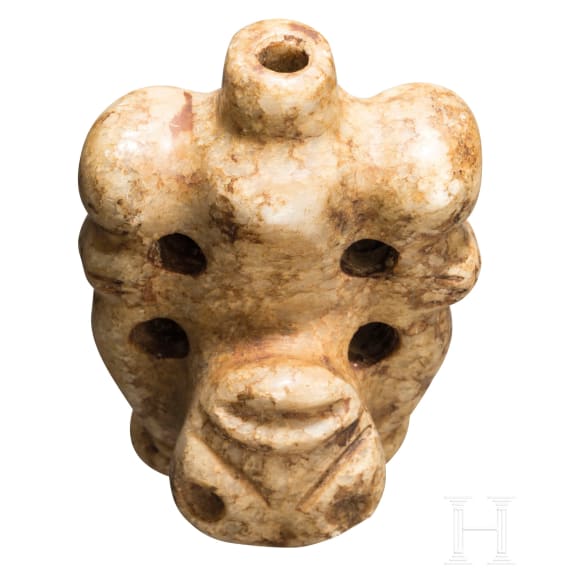 Ein Cohoba-Sauger in anthropomorpher Gestalt, Taino-Kultur, Karibik, 11. - 15. Jhdt.