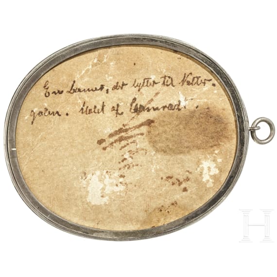 Miniatur einer jungen Dame, mit Silberrahmen, England, um 1800