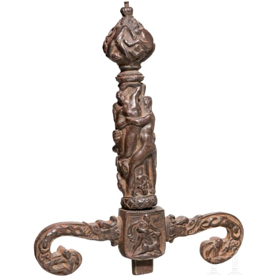 A sword grip, Victorian, in Renaissance style
