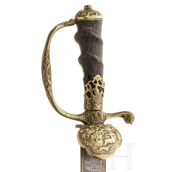 A German hunting sabre, circa 1730