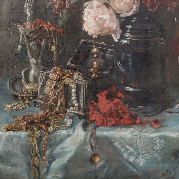 Marie Philips-Weber (1845 - 1942) - Stillleben mit Blumenstrau&szlig;