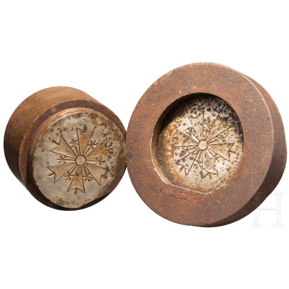 A pair of embossing tools for a Baltic Grand Cross