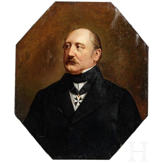 A portrait of a man with a Cross of the Order of John, 2nd half of the 19th century