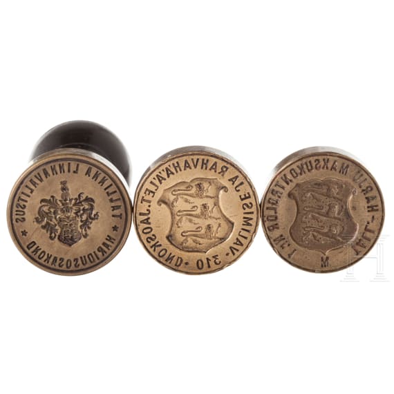 Four Danish official seals and two matrixes, 19th century