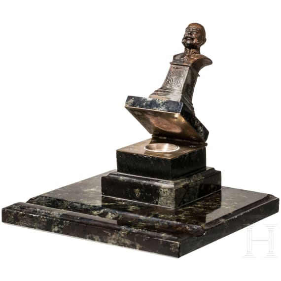 Emperor Franz Joseph I of Austria - desk set with small emperor bust