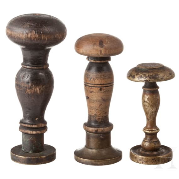 Six Russian/Soviet Union official seals resp. punches, 19th/20th century