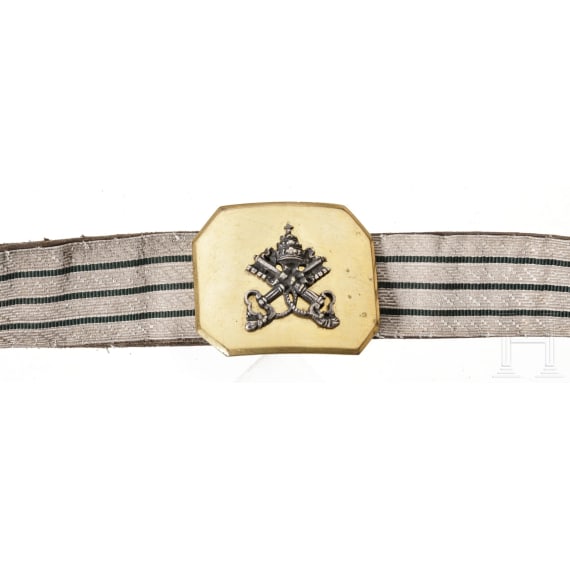 A sash with sabre hanger of a cavalry officer of the papal troops, 19th century