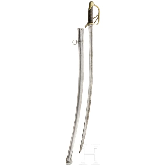 A troopers light cavalry sword modeled after the French M 1822