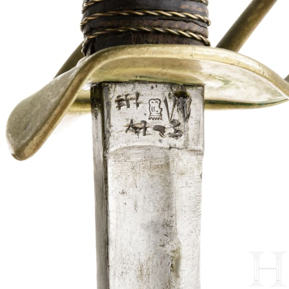 A troopers light cavalry sword modeled after the French M 1822