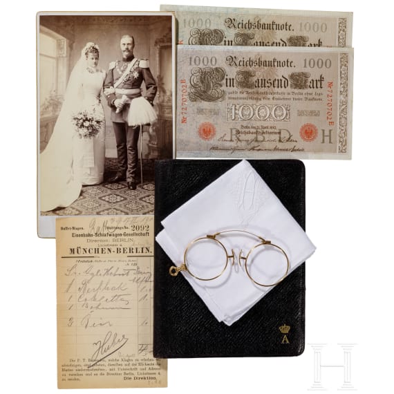 Prince Alfons of Bavaria - photo, wallet, glasses, handkerchief