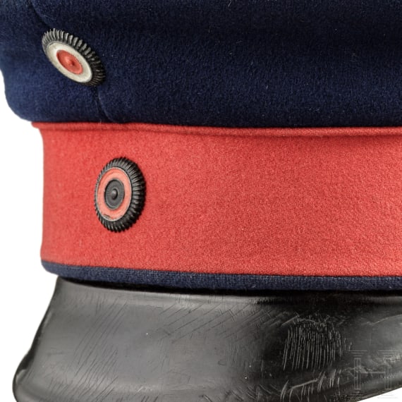 A visor cap for enlisted men of the infantry, circa 1900