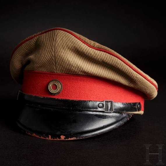 A visor cap to the tropical uniform for officers of the Protection Troop, circa 1900