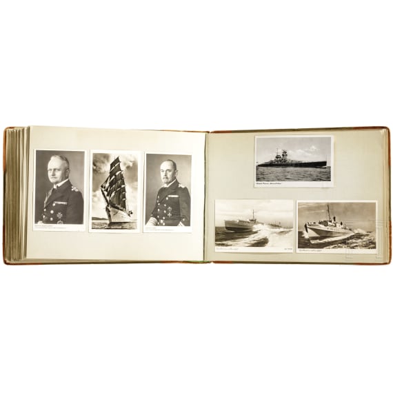 A photograph album of a sailor on the "SMS Strassburg", period of military service 1912-15