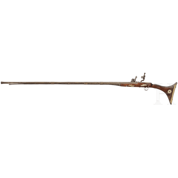 A Moroccan flintlock gun, 19th century