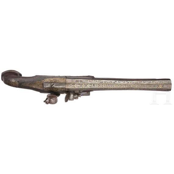 A French flintlock pistol, 1st half of the 19th century, manufactured for the Oriental market/colonies