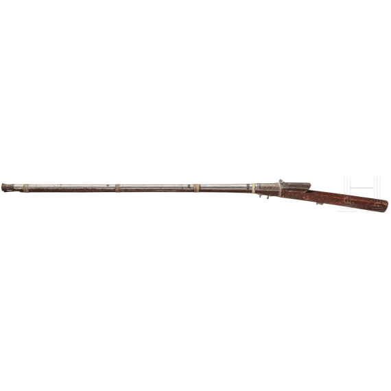 A fine Indian matchlock rifle with bone inlays, circa 1800