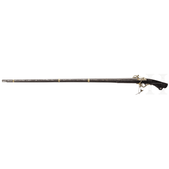 A Malayan matchlock rifle, 19th century