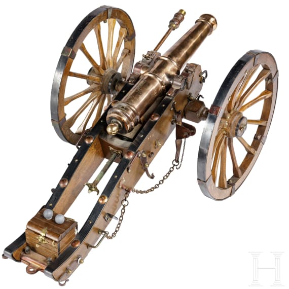 A model canon, modern replica in 19th century style