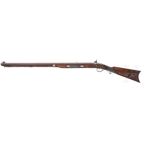 A percussion rifle, collector's replica in the style of ca. 1840