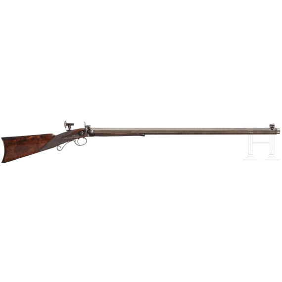 A heavy target rifle, collector's replica in 1840ies style
