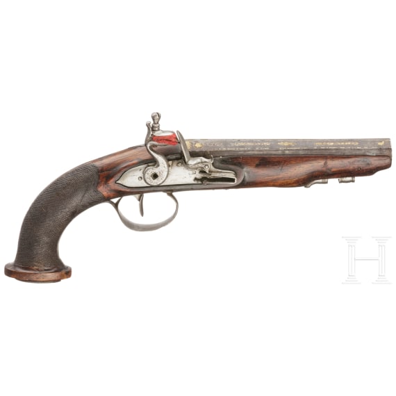 A flintlock pistol by Leclerc, Paris/France, circa 1800