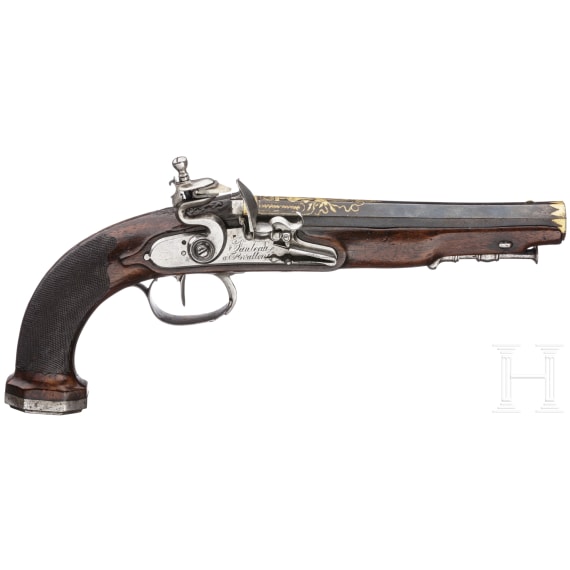 A French flintlock pistol, Fauleau Avallon, circa 1810