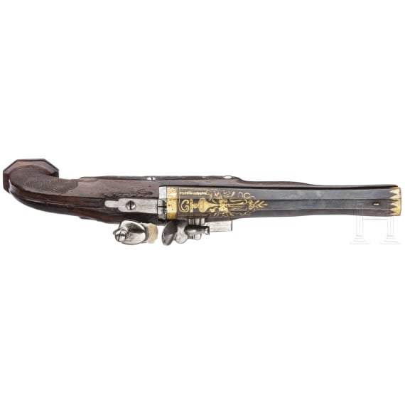 A French flintlock pistol, Fauleau Avallon, circa 1810