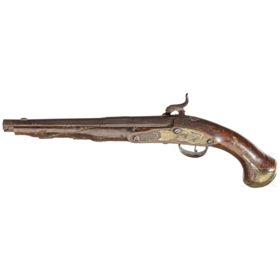 A percussion pistol, Germany, ca. 1730