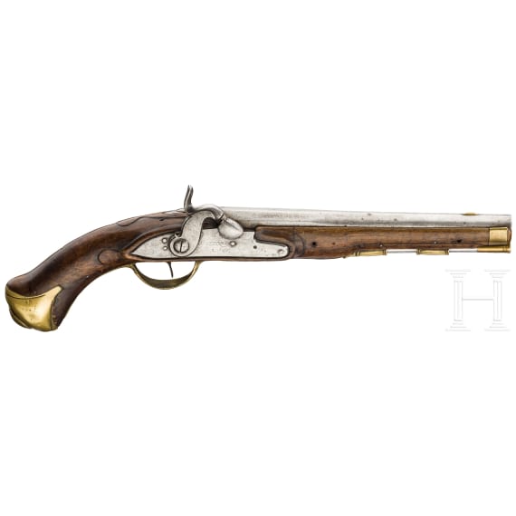 Percussion pistole, Offermann, K&ouml;ln, ca. 1750