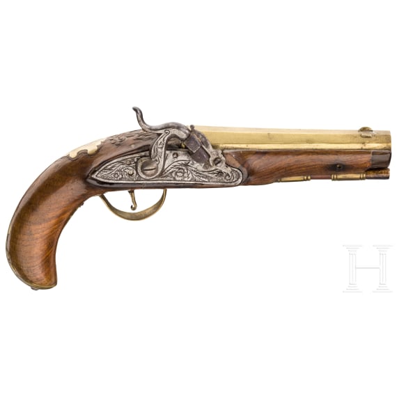 Percussion pistole, France, ca. 1760