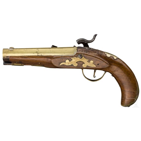 Percussion pistole, France, ca. 1760