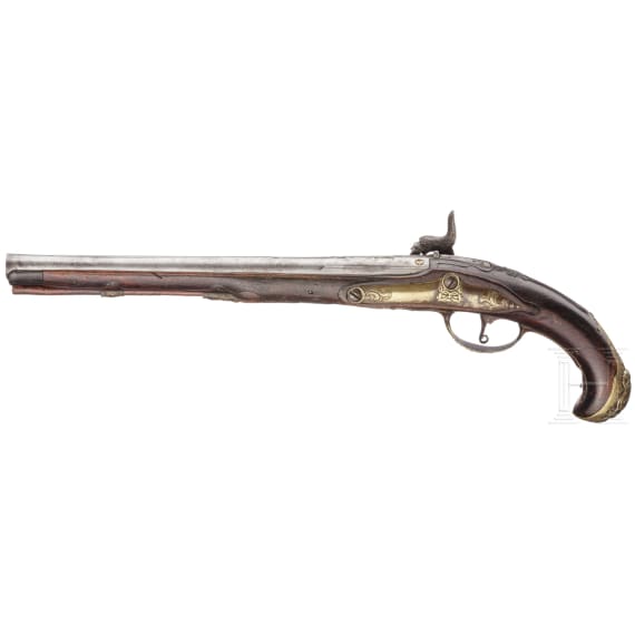 A percussion pistol by Daniel Thiermay &agrave; Paris, ca. 1760