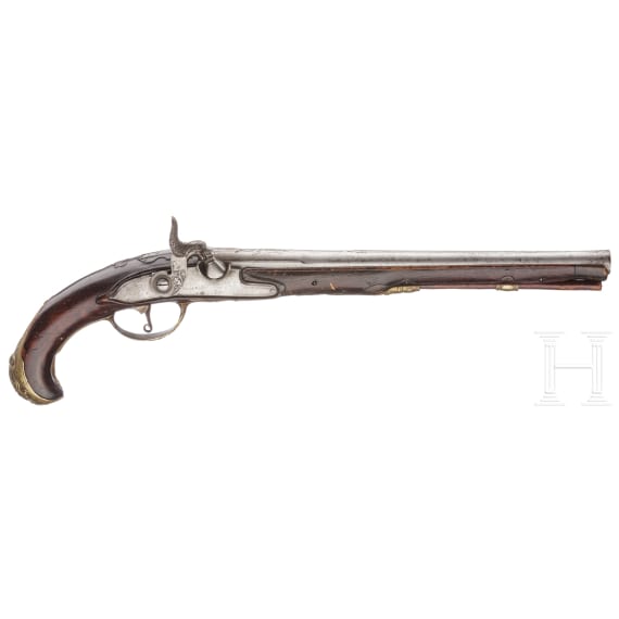 A percussion pistol by Daniel Thiermay &agrave; Paris, ca. 1760