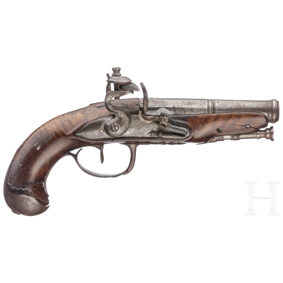 A French pocket pistol, circa 1760