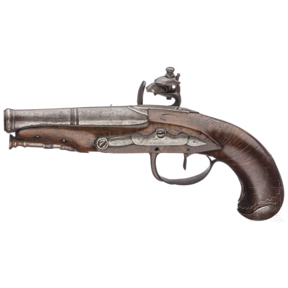 A French pocket pistol, circa 1760