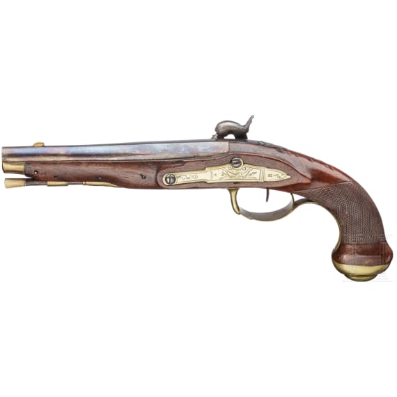 A French percussion pistol, circa 1780