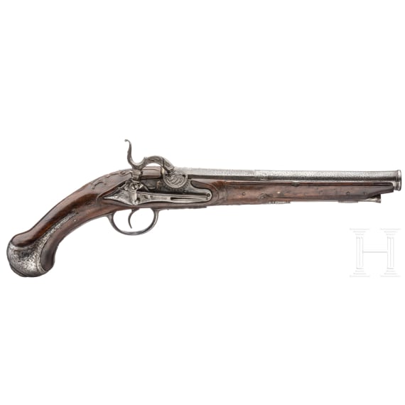 A percussion pistol, Spain, circa 1790