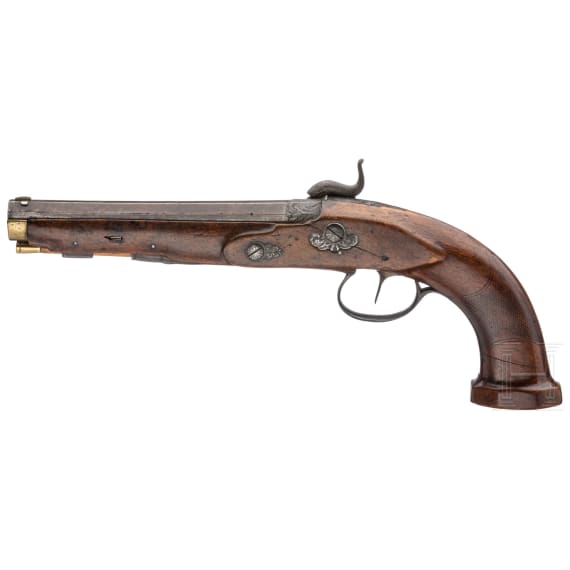 A percussion pistol, France, circa 1830