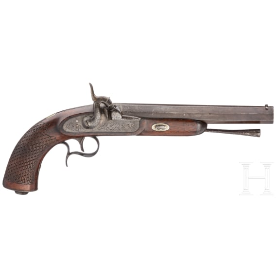 A percussion pistol, France, circa 1830