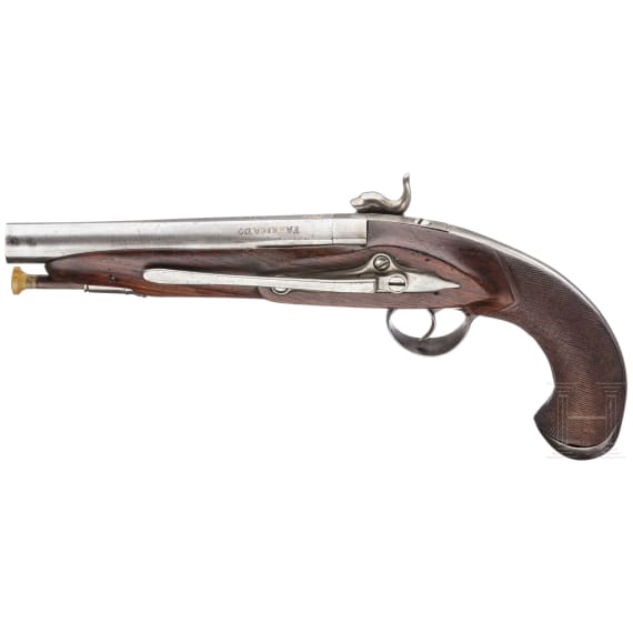 A percussion pistol by Guisasota, Eibar, dated 1832