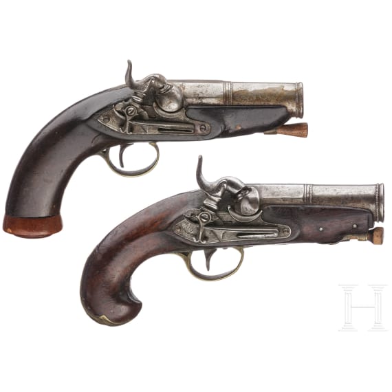 Two percussion pocket pistols, Spain, circa 1830/40