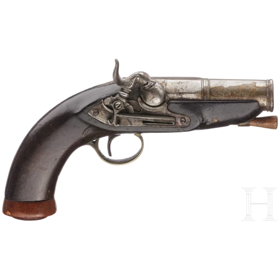 Two percussion pocket pistols, Spain, circa 1830/40