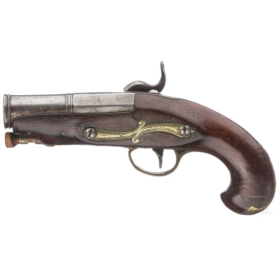 Two percussion pocket pistols, Spain, circa 1830/40