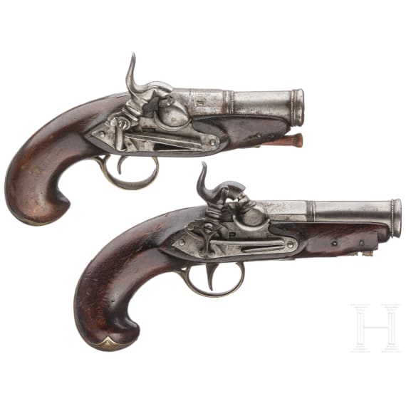 Two percussion pocket pistols, Spain, circa 1830/40