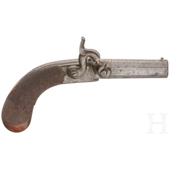 A British percussion pocket pistol by E. M. Reilly & Co. London, circa 1840