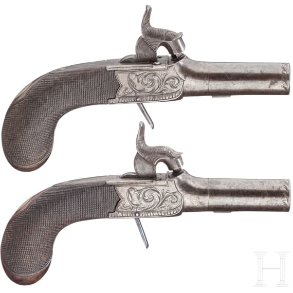 A pair of percussion pistols, Birmingham, ca. 1840